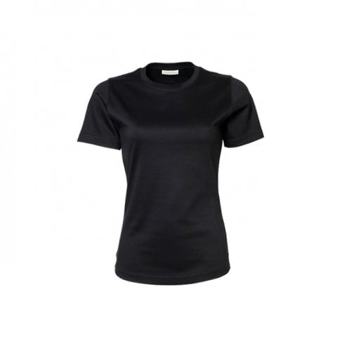 Czarna koszulka damska z bawełny organicznej Tee Jays Interlock Tee 580