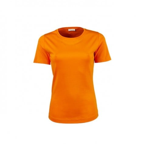 Pomarańczowa koszulka damska z bawełny organicznej Tee Jays Interlock Tee 580