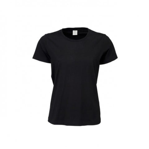 Damska czarna koszulka bawełniana z własnym haftowanym logo Sof Tee Tee Jays 8050