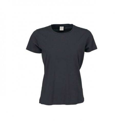 Damska ciemnoszara koszulka bawełniana z własnym haftowanym logo Sof Tee Tee Jays 8050