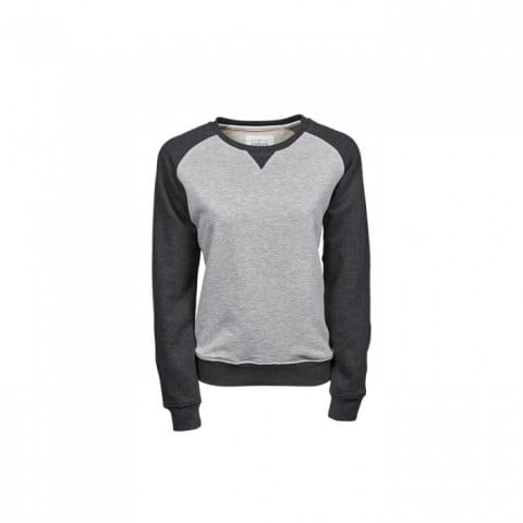 Heather Grey - Damska dwukolorowa bluza Urban