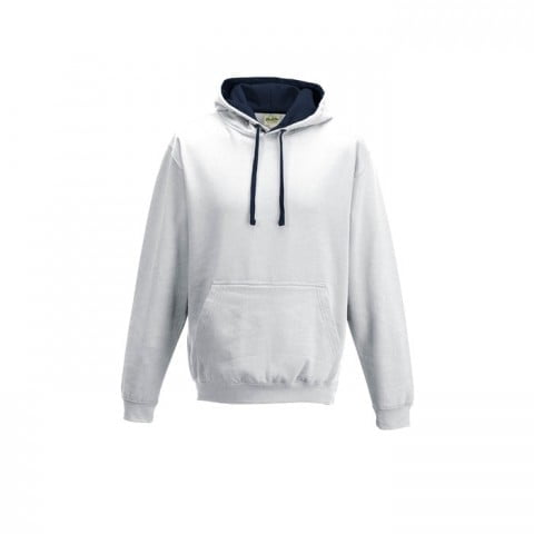 Arctic White/French Navy - Bluza z kapturem Varsity Hoodie