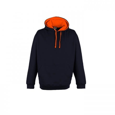 Oxford Navy/Electric Orange - Bluza z kapturem Superbright