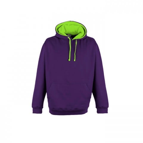 Purple/Electric Green - Bluza z kapturem Superbright