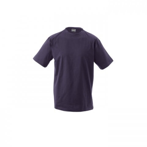 Fioletowa męska koszula z własnym drukiem firmowym Round t-medium James & Nicholson JN001