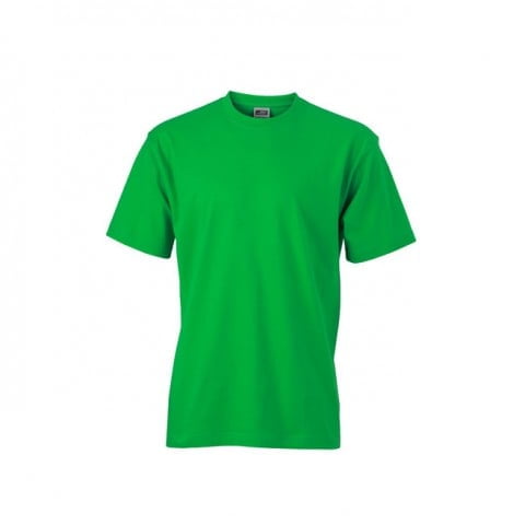 Zielona męska koszula z własnym drukiem firmowym Round t-medium James & Nicholson JN001