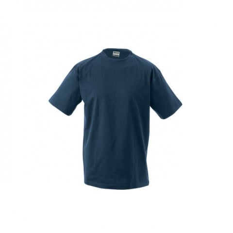 Granatowa męska koszula z własnym drukiem firmowym Round t-medium James & Nicholson JN001