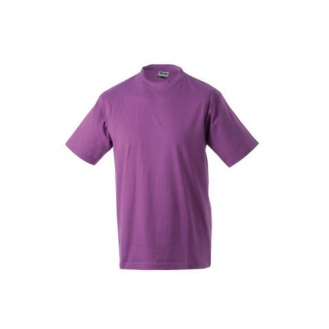 Fioletowa męska koszula z własnym drukiem firmowym Round t-medium James & Nicholson JN001