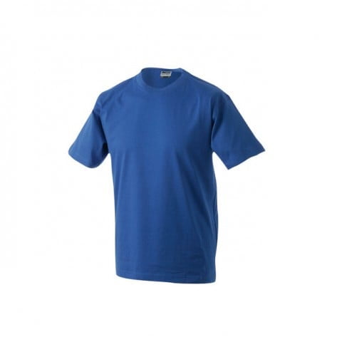 Niebieska męska koszula z własnym drukiem firmowym Round t-medium James & Nicholson JN001