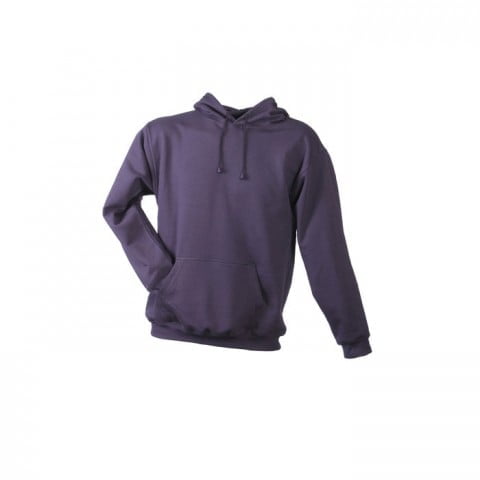 Aubergine - Męska bluza bez zamka Hooded Jacket