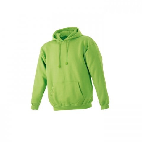 Lime Green - Męska bluza bez zamka Hooded Jacket