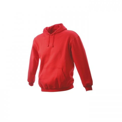 Red - Męska bluza bez zamka Hooded Jacket