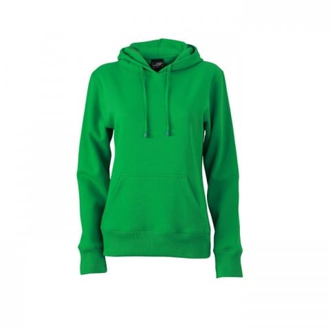 Fern Green - Damska bluza bez zamka Hooded Jacket