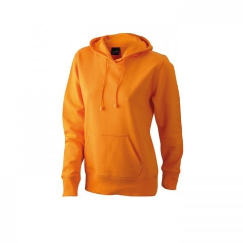 Orange - Damska bluza bez zamka Hooded Jacket