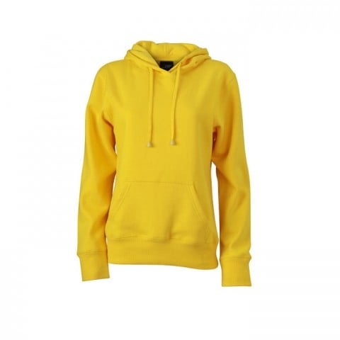 Sun Yellow - Damska bluza bez zamka Hooded Jacket