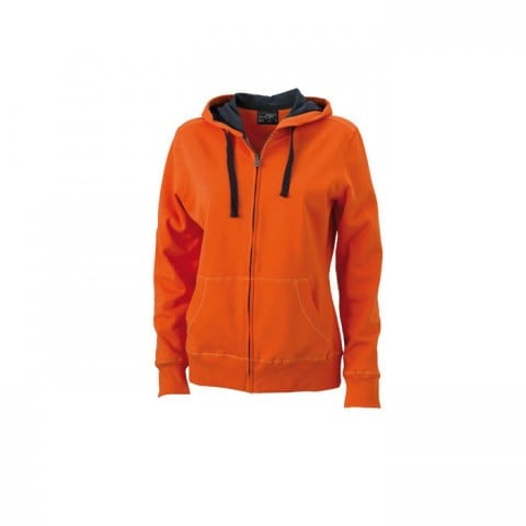 Dark Orange - Damska bluza Hooded Jacket