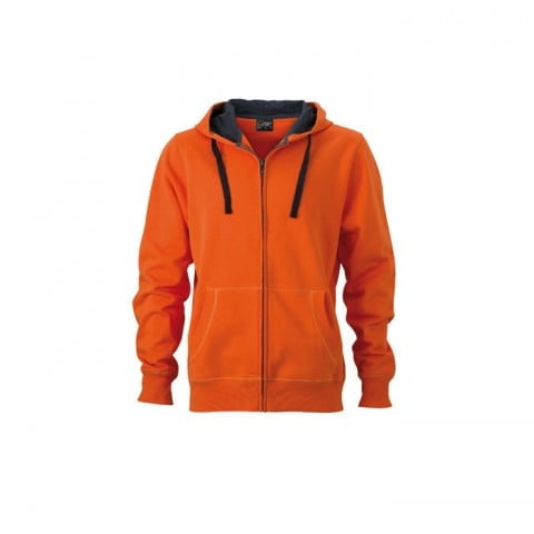 Dark Orange - Męska bluza Hooded Jacket