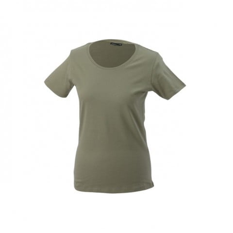 Khaki - Damska koszulka Basic-T