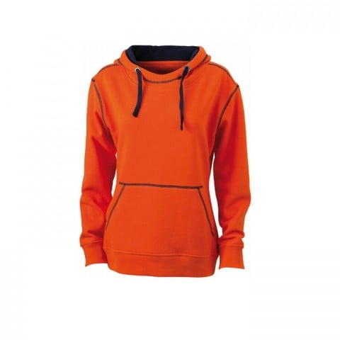 Dark Orange - Damska bluza bez zamka Lifestyle