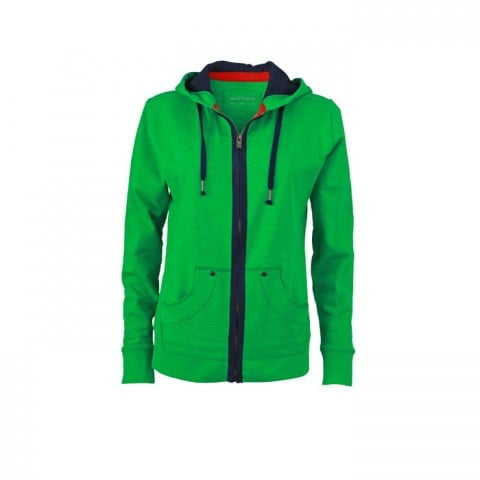 Green - Damska bluza z kapturem Urban Hooded