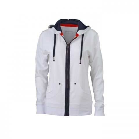 White - Damska bluza z kapturem Urban Hooded