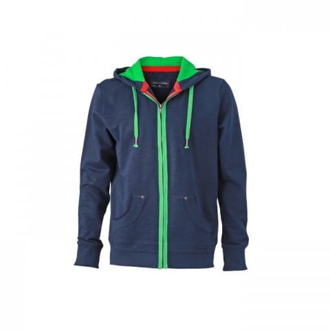 Navy - Męska bluza z kapturem Urban Hooded