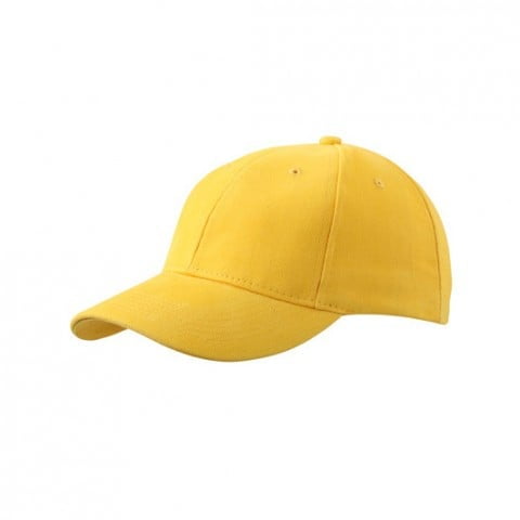żółta 6-panelowa czapka z haftem