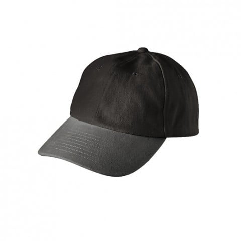 czarno-szara czapka reklamowa z nadrukiem