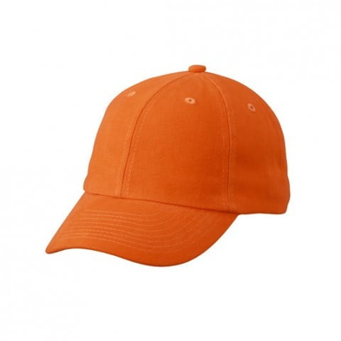pomarańczowa czapka reklamowa z nadrukiem