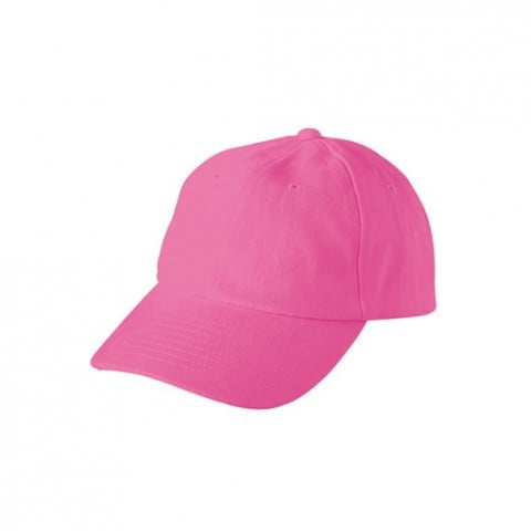 różowa czapka reklamowa z nadrukiem