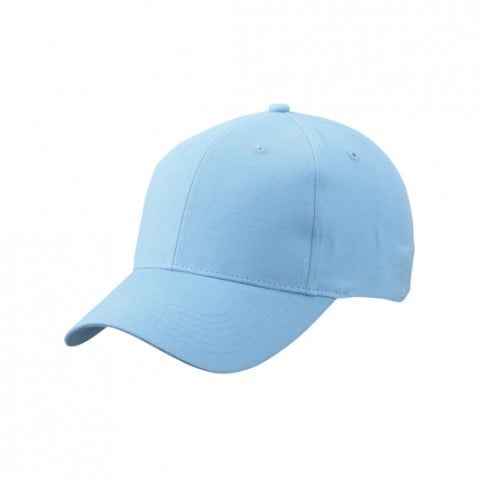 błękitna czapka reklamowa z logo