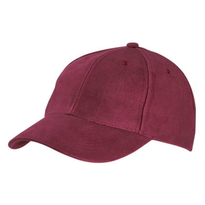 wiśniowa czapka promocyjna z haftem