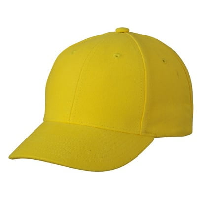 żółta czapka promocyjna z haftem