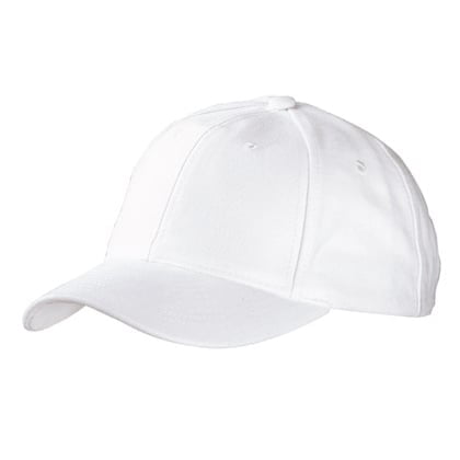 biała czapka promocyjna z haftem
