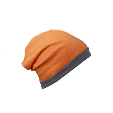 Orange Melange/Dark Grey - Czapka letnia Heather Beanie