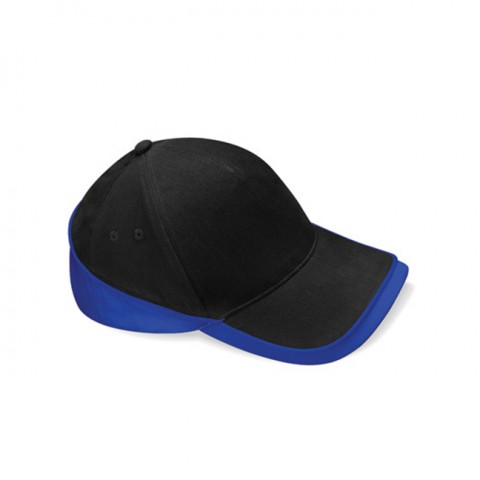 Black/Bright Royal - Kontrastowa czapka Teamwear Competition
