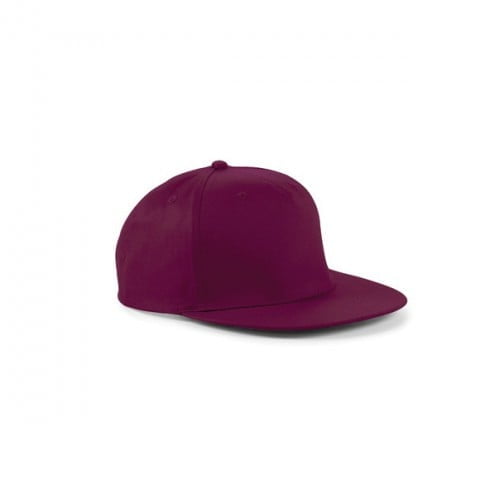 burgundowa czapka snapback z haftem 3d