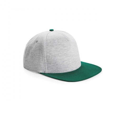 szaro-zielony snapback beechfield z logo