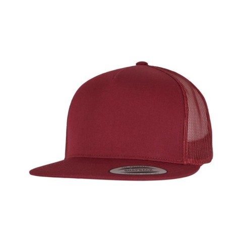 bordowa czapka flexfit classic trucker 6006 raven