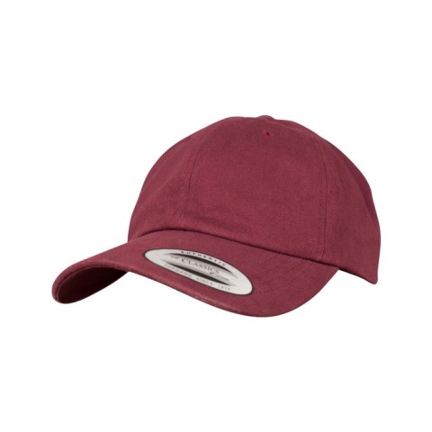 maroon dad hat with embroidery