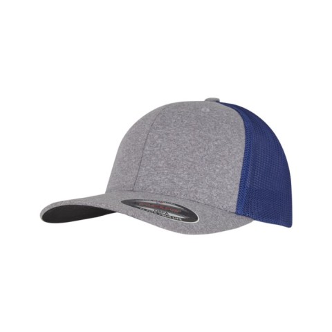 Heather/Royal - Czapka Flexfit Melange Mesh