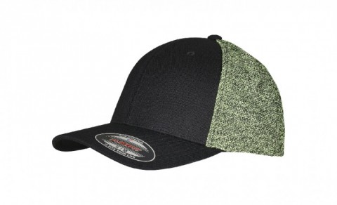 Black/Neon Yellow Melange - Czapka Flexfit Trucker Melange Mesh