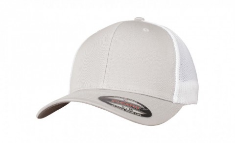 Silver/White - Czapka dwukolorowa Trucker Mesh