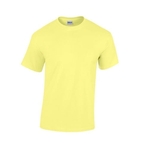 Prosta klasyczna żółta koszulka Heavy Cotton Gildan 5000