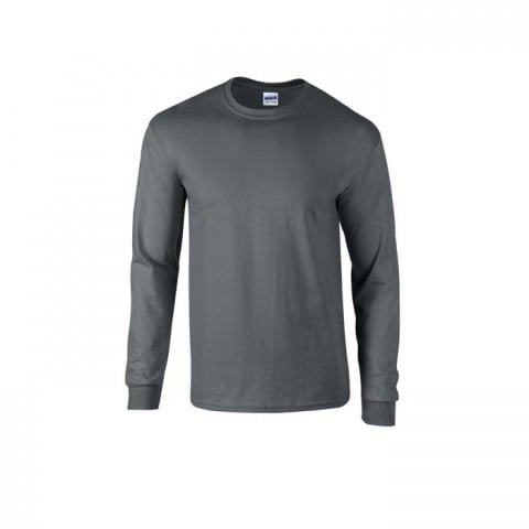 Ciemnoszara koszulka z długim rękawem z własnym haftem lub drukiem Longsleeve T-Shirt Ultra Cotton™ Gildan 2400
