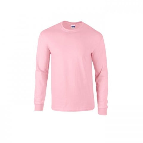 Różowa koszulka z długim rękawem z własnym haftem lub drukiem Longsleeve T-Shirt Ultra Cotton™ Gildan 2400