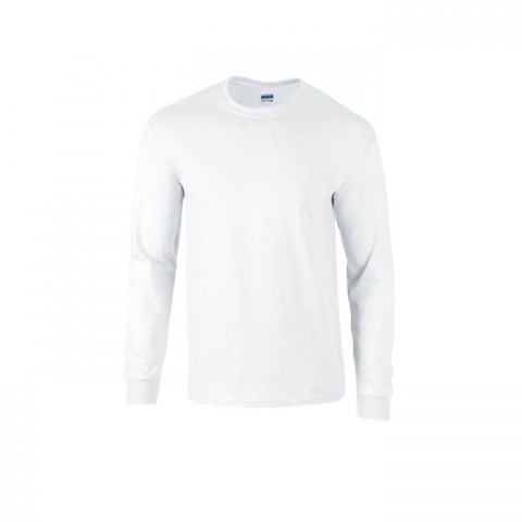 Biała koszulka z długim rękawem z własnym haftem lub drukiem Longsleeve T-Shirt Ultra Cotton™ Gildan 2400
