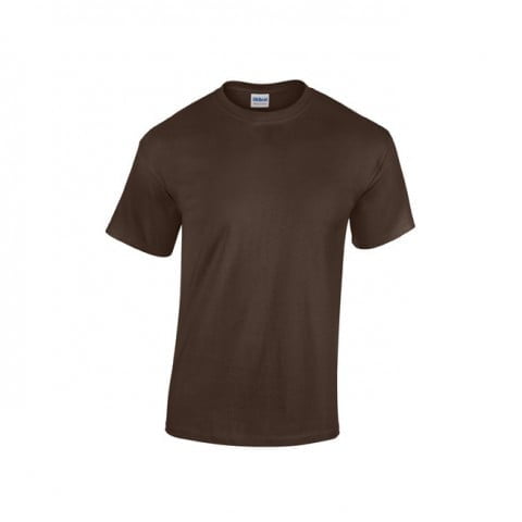 Prosta klasyczna brązowa koszulka Heavy Cotton Gildan 5000