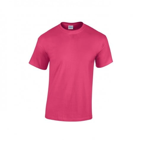 Prosta klasyczna różowa koszulka Heavy Cotton Gildan 5000