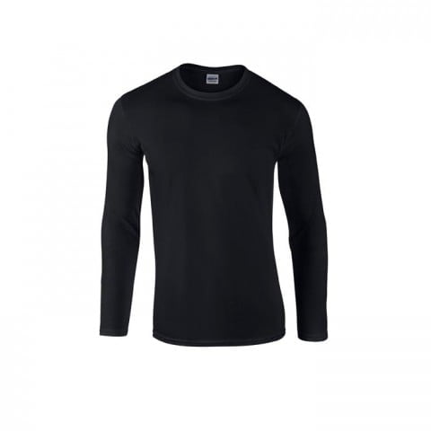 Czarna koszulka z długim rękawem Gildan Softstyle 64400